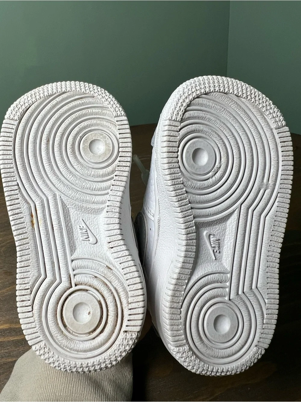 Nike Baby Air Force 1 LV8 Toddler Shoes Unisex 4C Lace Up White Wolf Grey